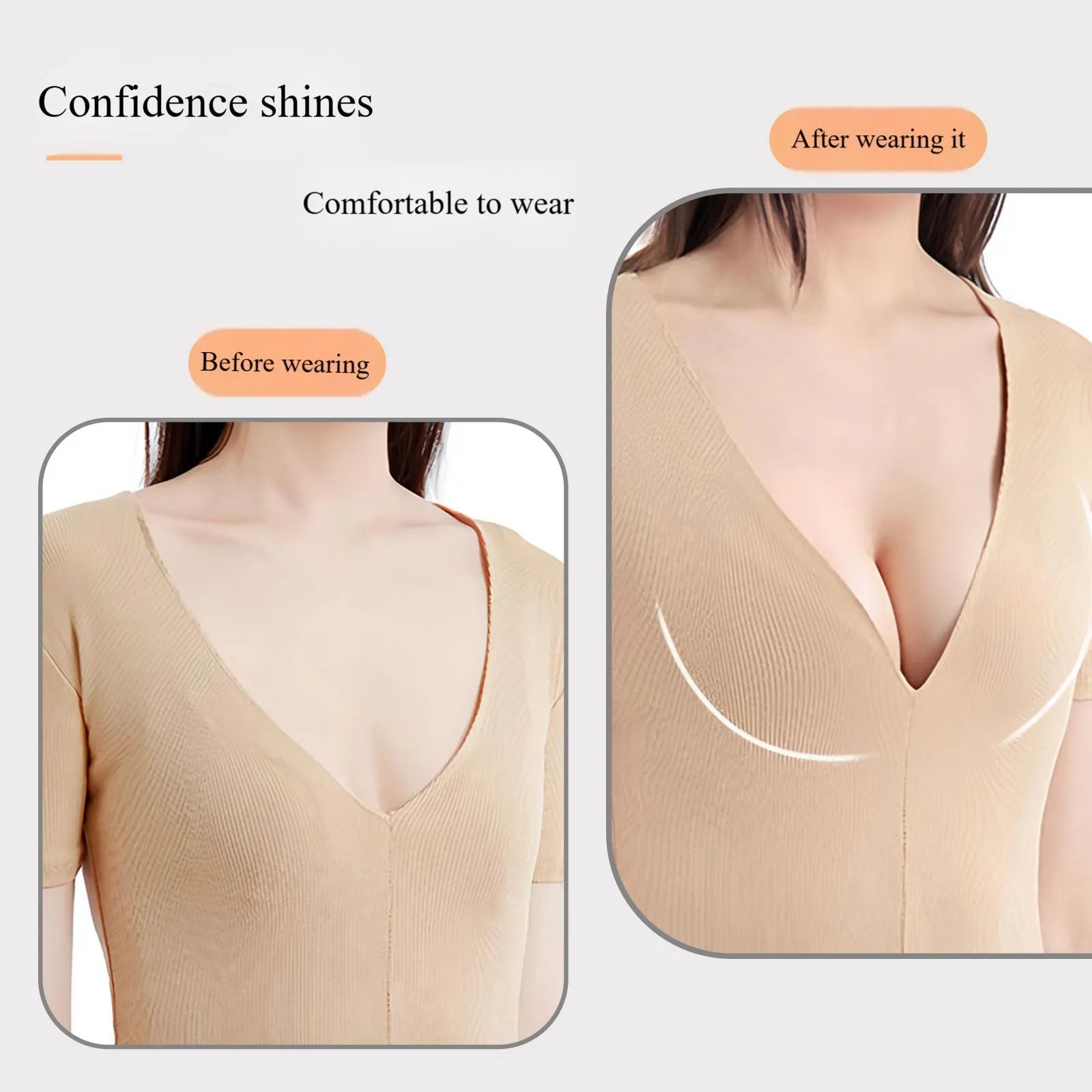 Double-Sided Bra Inserts: Push-Up & Anti-Slip