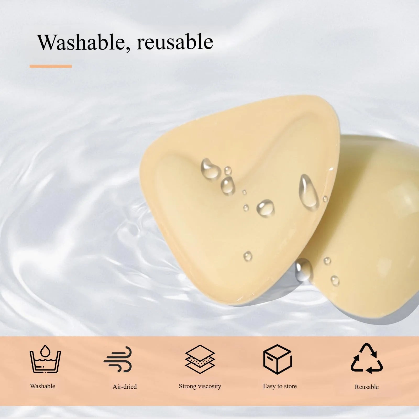 Double-Sided Bra Inserts: Push-Up & Anti-Slip